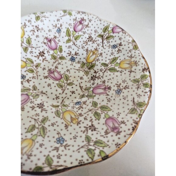 Vintage 1950s Rosina Floral Teacup and Saucer, Chintz June Pattern 4974 England - Picture 6 of 10